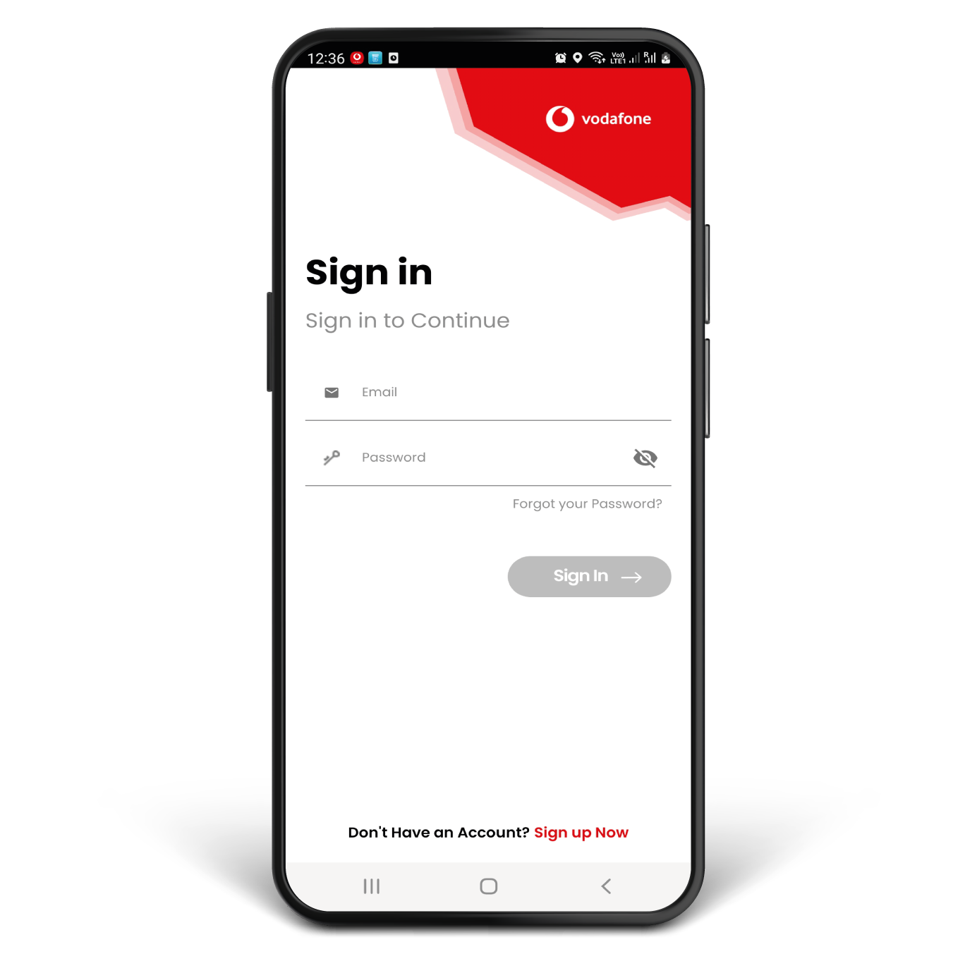 استمارة تسجيل الدخول إلى Smart Tracker من فودافون قطر