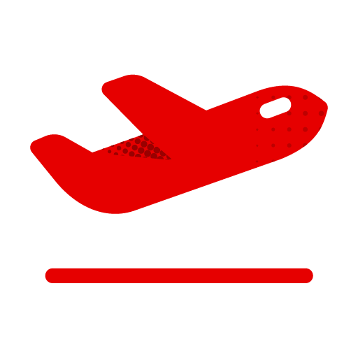 رمز الطائرة التي تُظهر التجوال