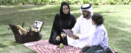 A Family having a picnic