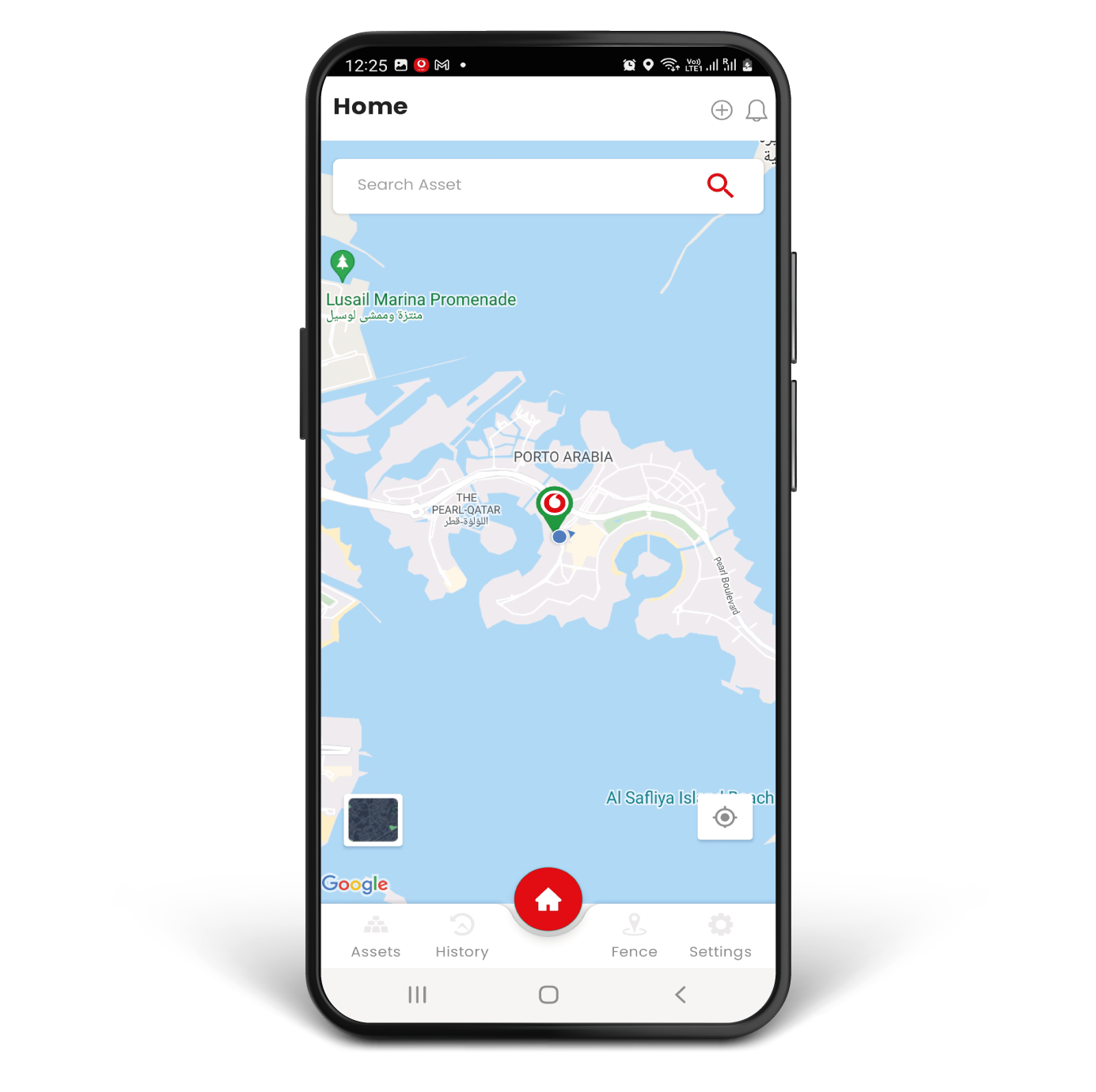 صفحة خرائط Google لـجهاز Smart Tracker