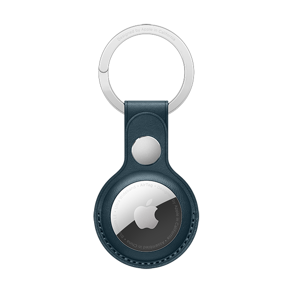 AirTag Leather Key Ring - Baltic_Blue - Image 1